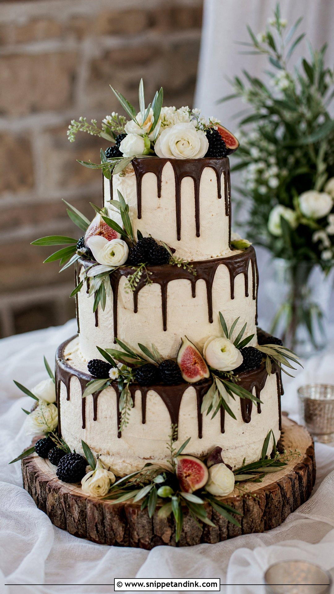 Rustic Drip Wedding Cake - Snippet and Ink - 30 Drip Cakes for Wedding