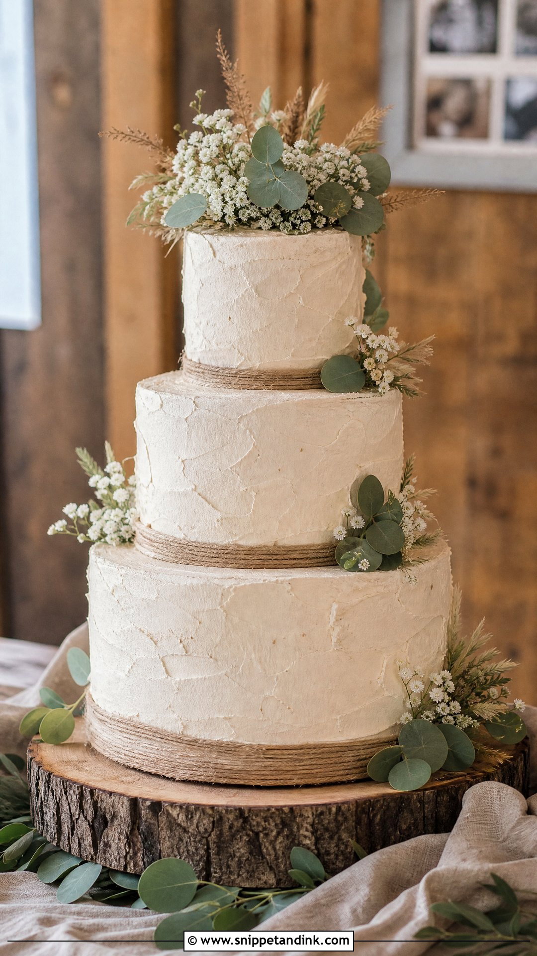 Rustic Dummy Wedding Cake - Snippet and Ink - 25 Dummy Cake Ideas for Wedding
