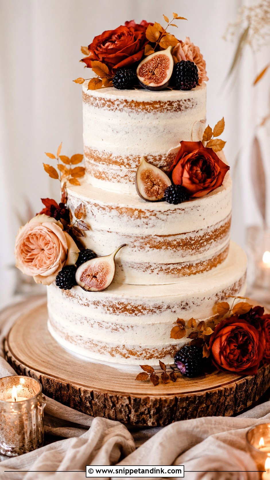 Rustic Fall Wedding Cake - Snippet and Ink - 20 Fall Wedding Cakes