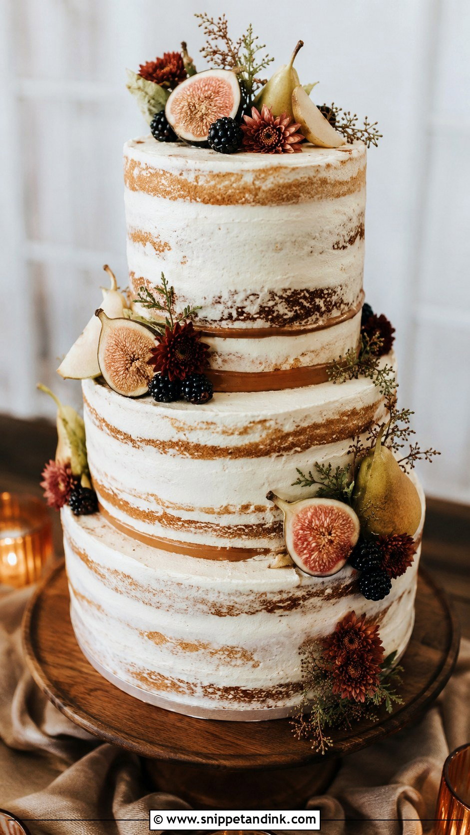 Rustic Fall Wedding Cake - Snippet and Ink - 20 Wedding Cakes for Fall