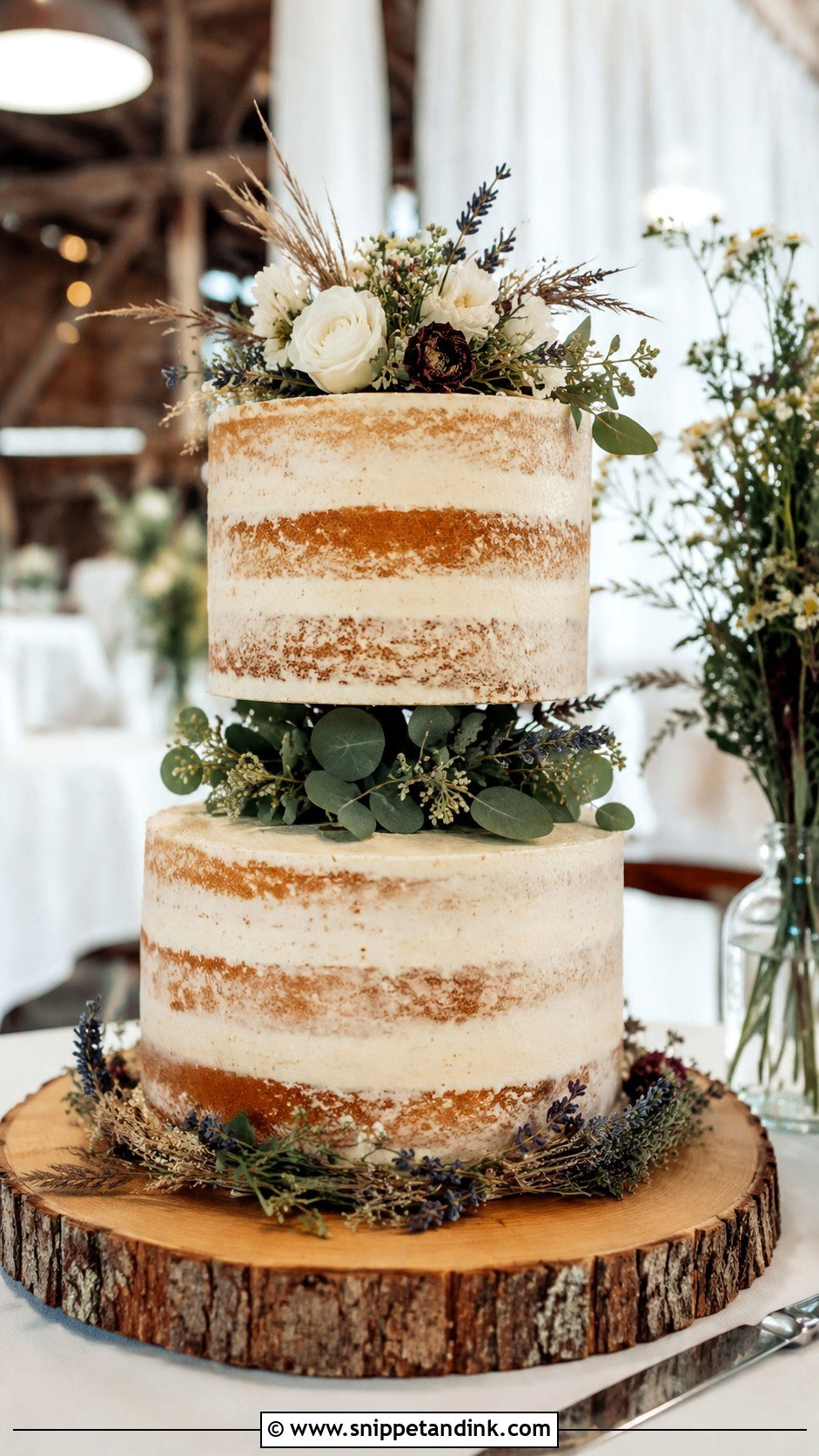 Rustic Floating Tier Wedding Cake - Snippet and Ink - 20 Wedding Cake Ideas with Floating Tier