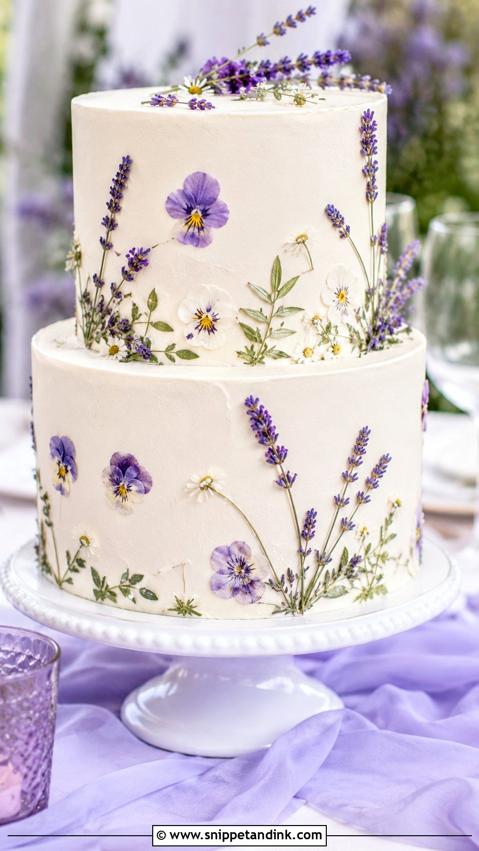 Rustic Floral Wedding Cake - Snippet and Ink - 20 Simple Floral Wedding Cake Ideas