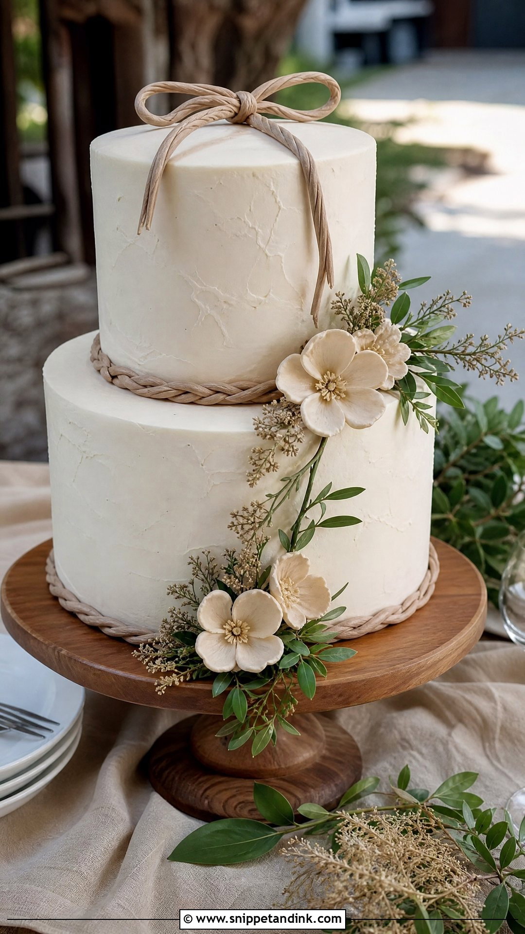 Rustic Fondant Wedding Cake - Snippet and Ink - 35 Fondant Cakes for Wedding
