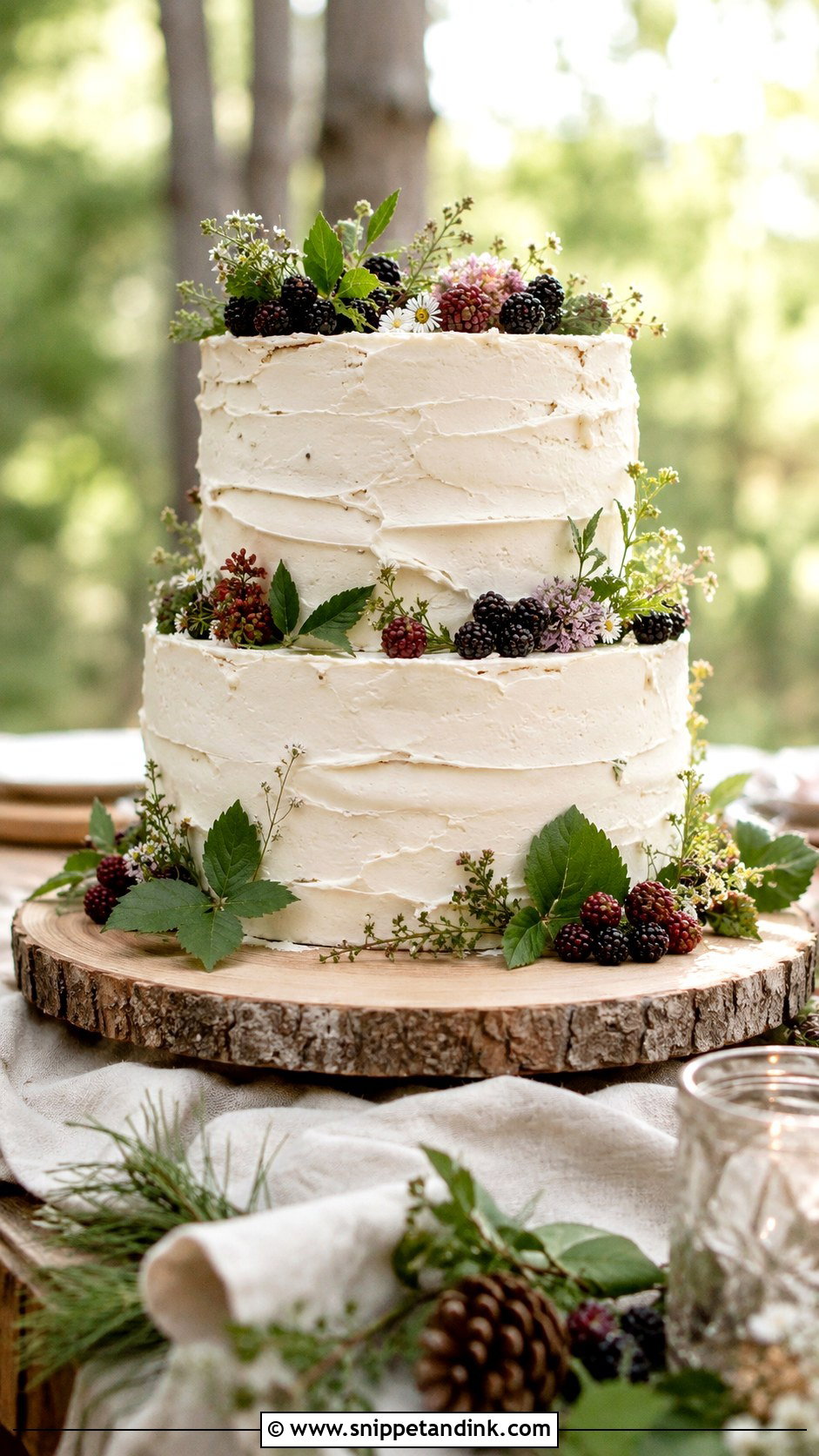 Rustic Forest Wedding Cake - Snippet and Ink - 20 Simple Forest Wedding Cake Ideas