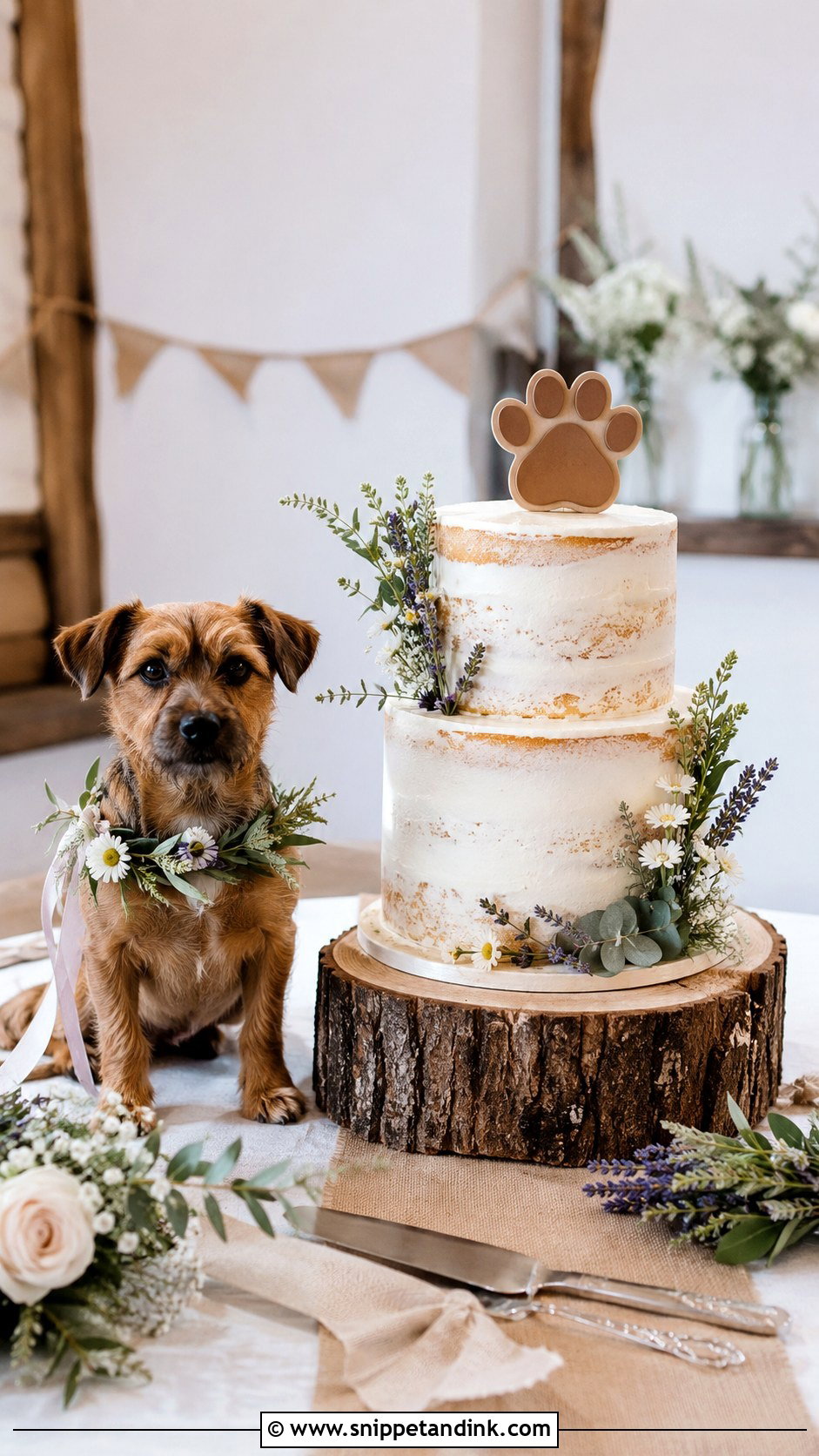 Rustic Pet Wedding Cake - Snippet and Ink - 20 Pets on Wedding Cake Ideas