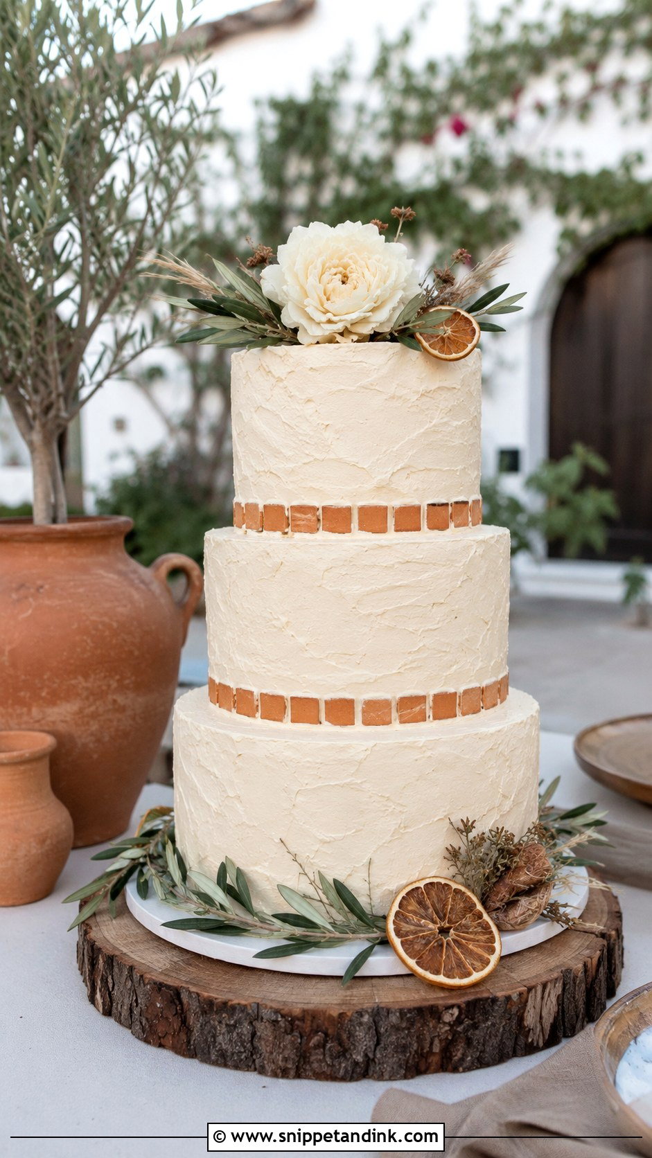 Rustic Spanish Wedding Cake - Snippet and Ink - 30 Spanish Style Wedding Cake Ideas