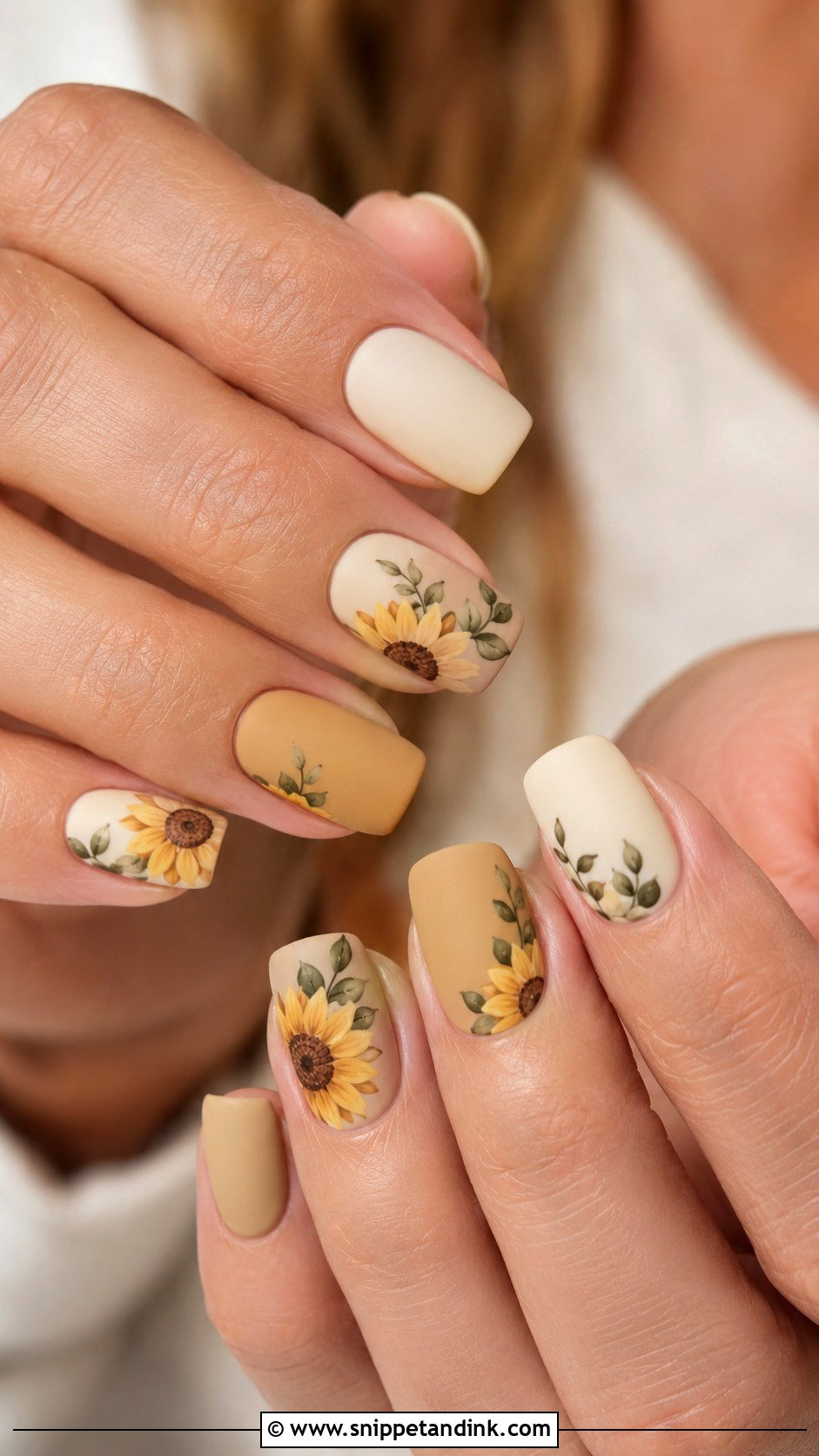 Rustic Sunflower Wedding Nails - Snippet and Ink - 20 Sunflower Wedding Nails