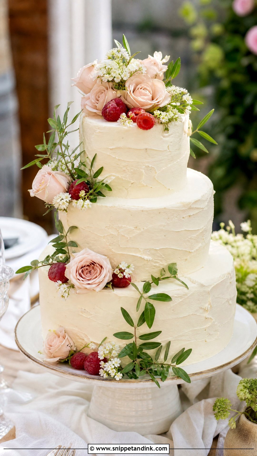 Rustic Vanilla Wedding Cake - Snippet and Ink - 30 Rustic Cake Ideas for Wedding