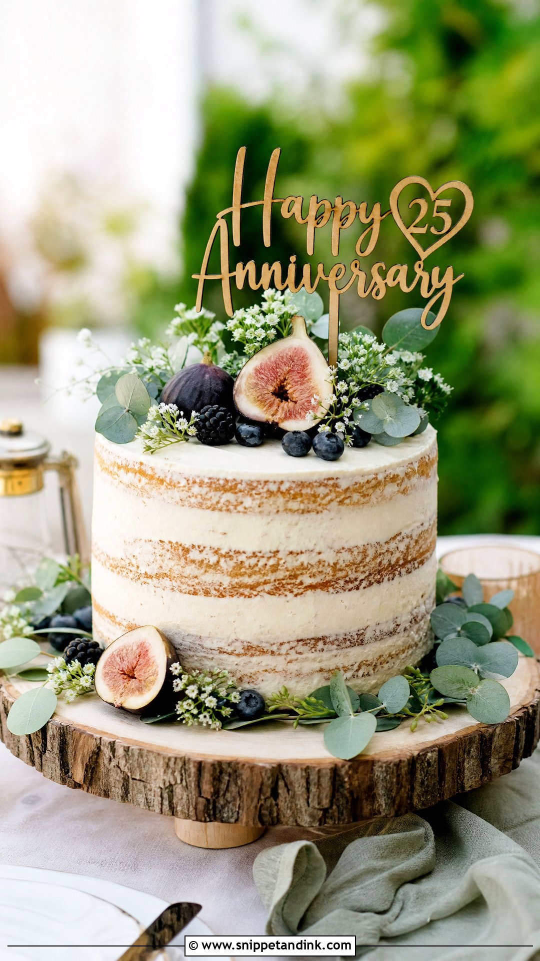 Rustic Wedding Anniversary Cake - Snippet and Ink - 35 Wedding Anniversary Cake Ideas