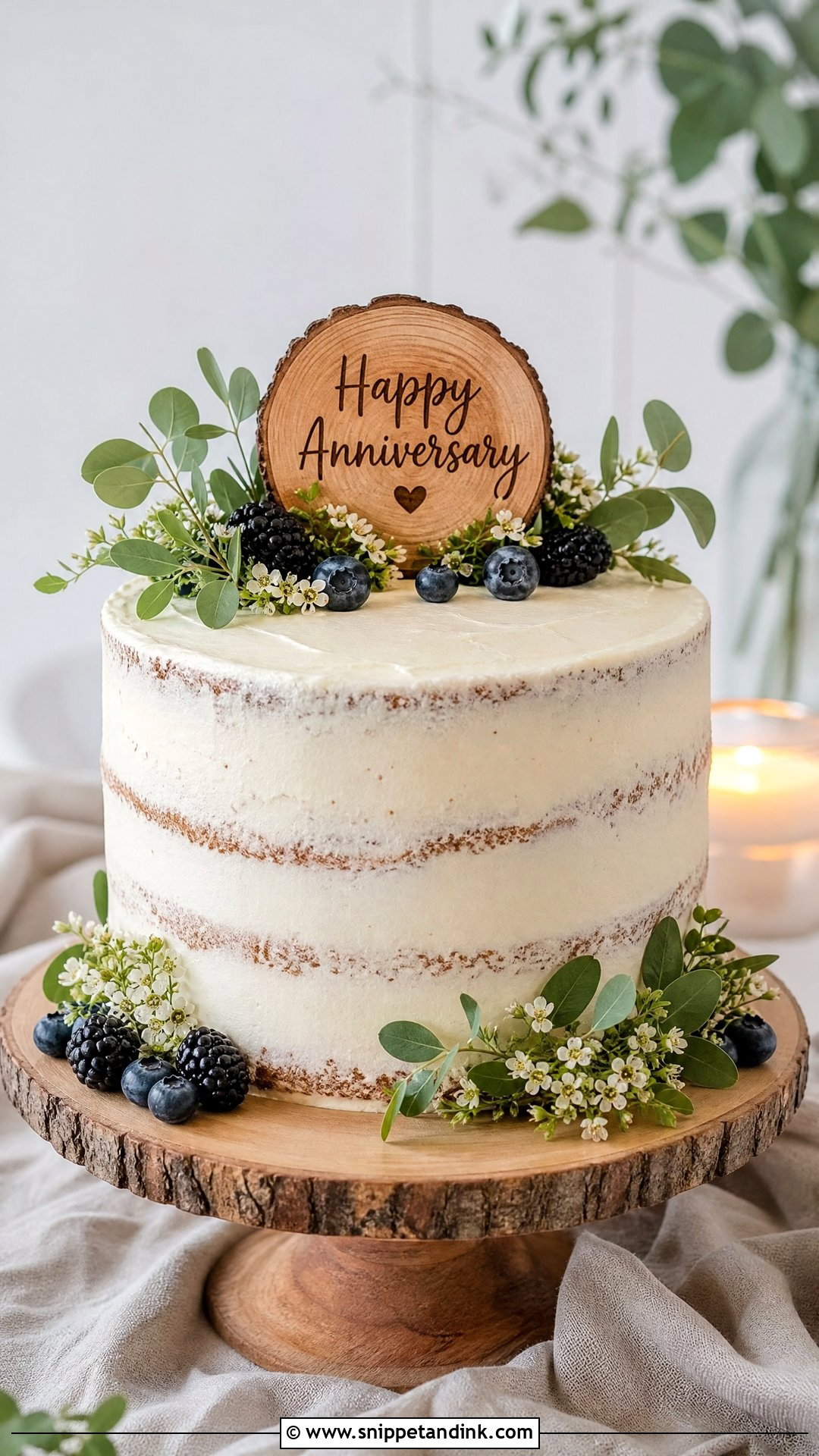 Rustic Wedding Anniversary Cake - Snippet and Ink - 20 Simple Wedding Anniversary Cake Design Ideas