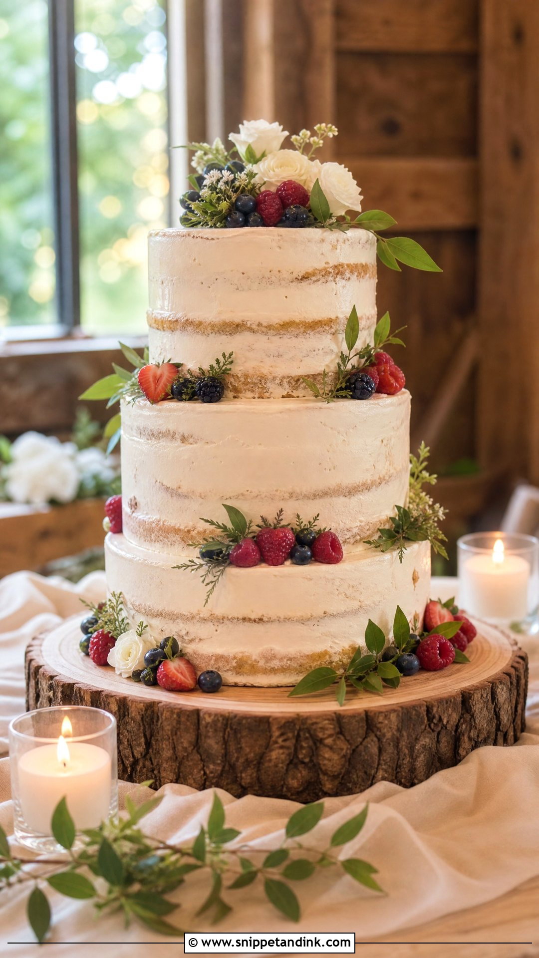 Rustic Wedding Cake - Snippet and Ink - 35 Wedding Cake Designs