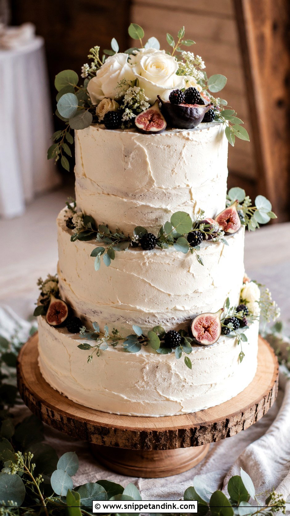 Rustic Wedding Cake - Snippet and Ink - 20 Non Fondant Wedding Cakes