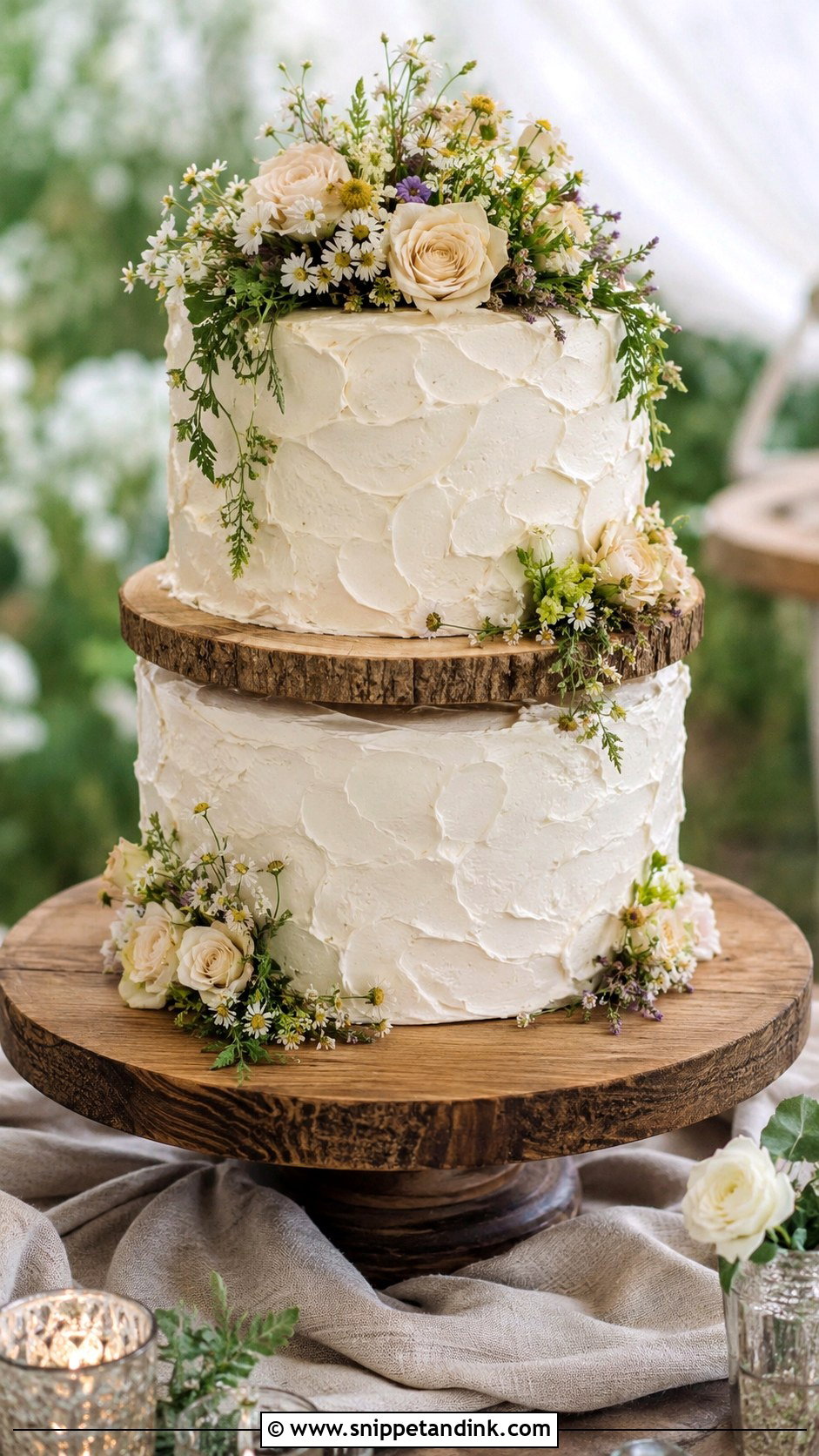 Rustic Wedding Cake Separator - Snippet and Ink - 25 Wedding Cake Separators