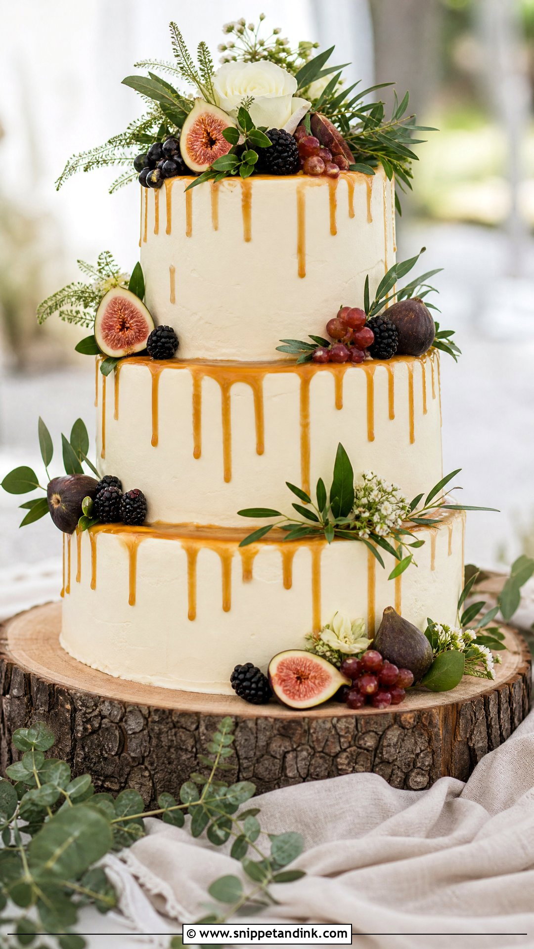 Rustic Wedding Cake With Drip - Snippet and Ink - 30 Rustic Cake Ideas for Wedding