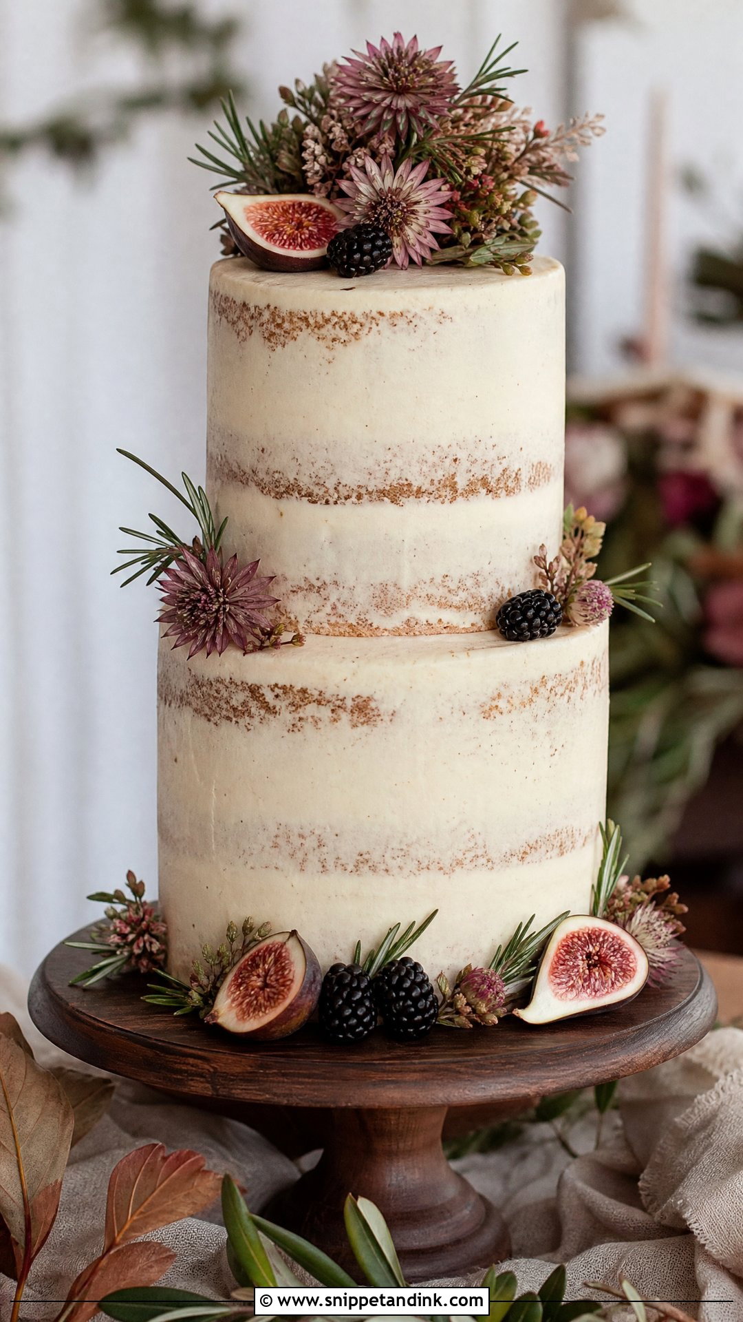 Rustic Wedding Cake With Figs - Snippet and Ink - 30 Rustic Cake Ideas for Wedding