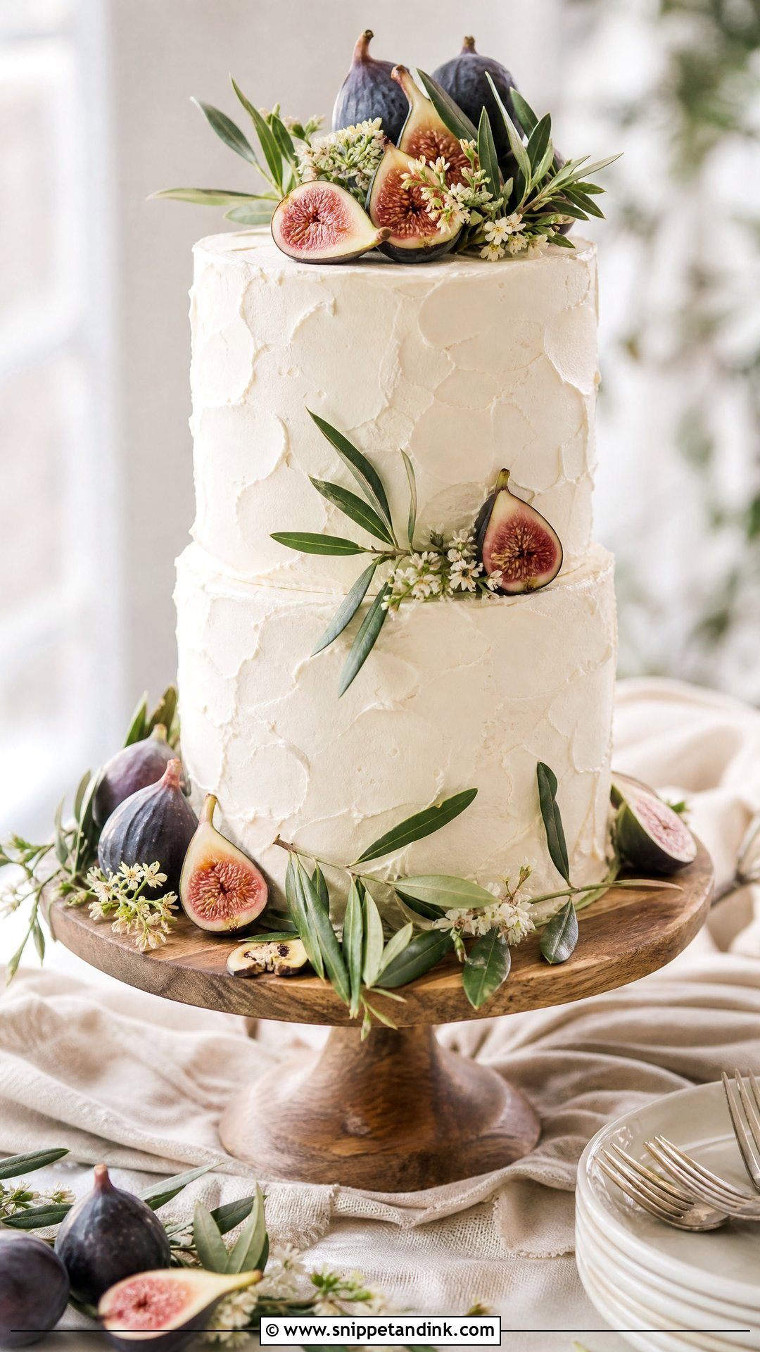 Rustic Wedding Cake With Figs - Snippet and Ink - 20 Rustic Wedding Cake Ideas