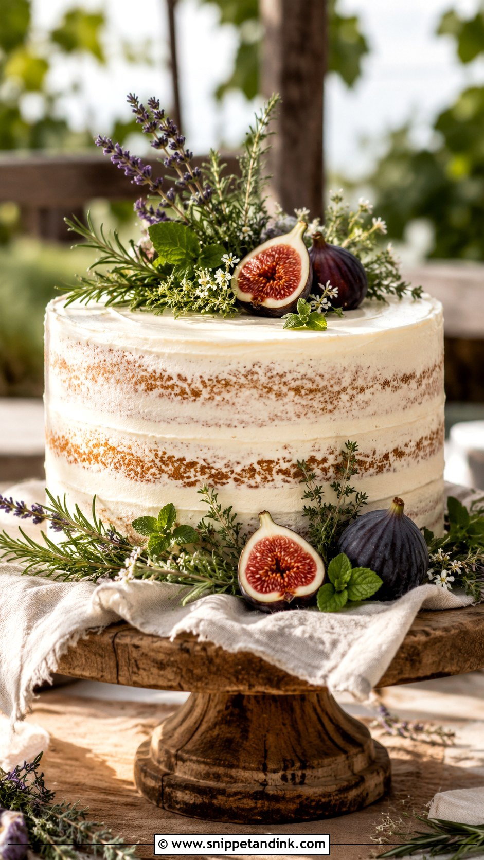 Rustic Wedding Cake With Fresh Herbs - Snippet and Ink - 25 Simple Wedding Cake Decoration Ideas