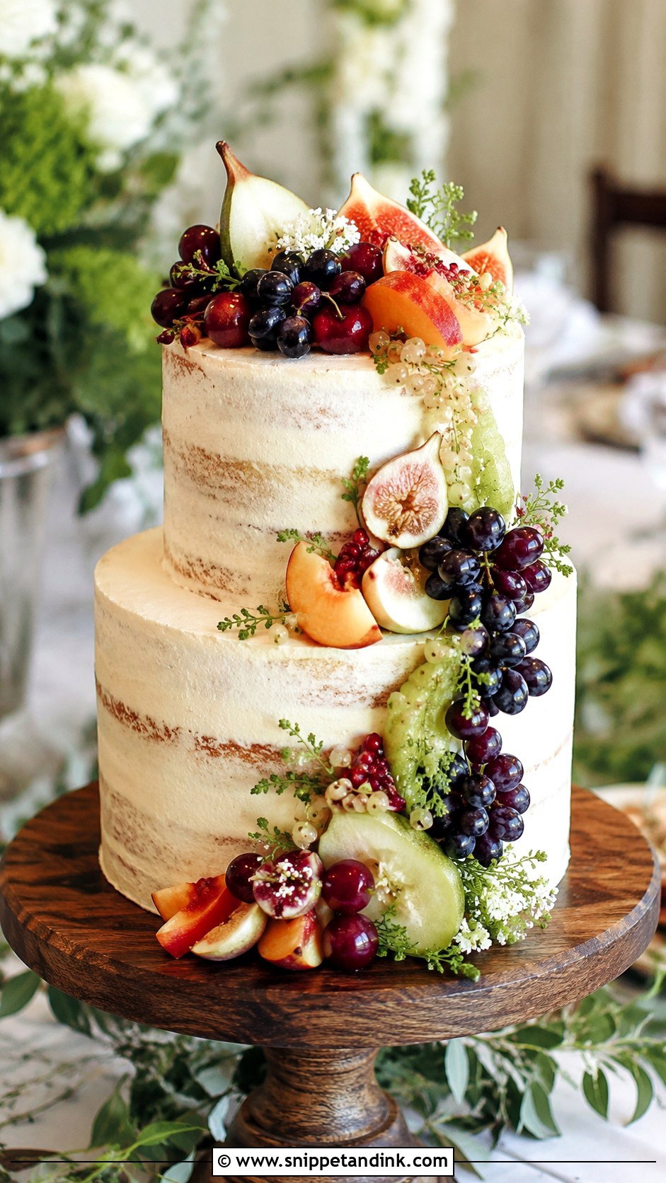 Rustic Wedding Cake With Fruit - Snippet and Ink - 20 Rustic Wedding Cake Inspiration