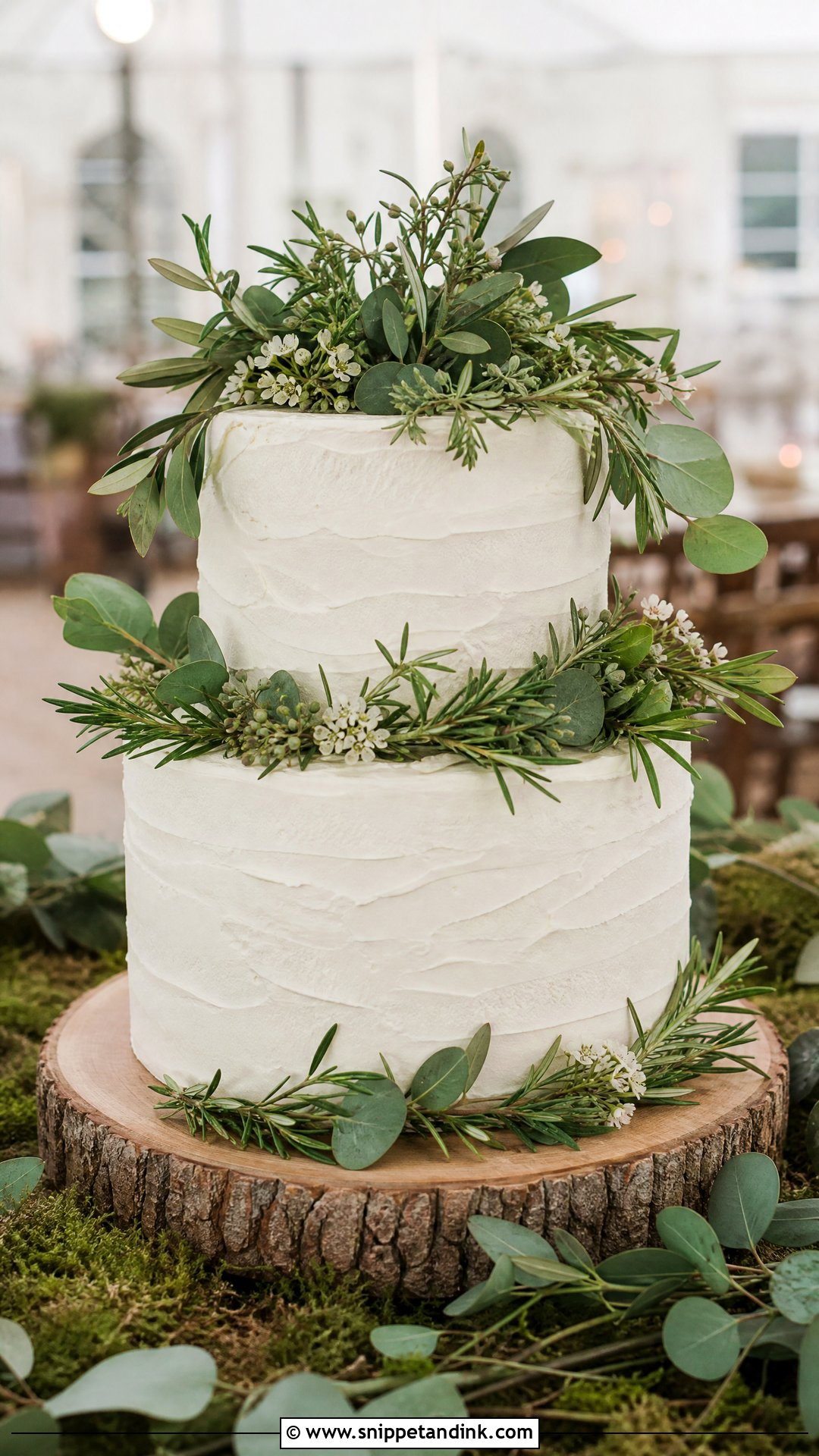 Rustic Wedding Cake With Greenery - Snippet and Ink - 30 Rustic Cake Ideas for Wedding