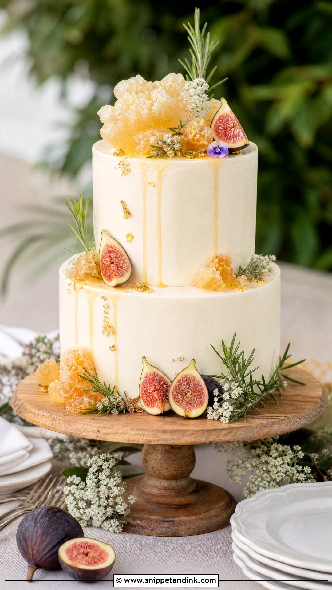 Rustic Wedding Cake With Honeycomb - Snippet and Ink - 30 Rustic Cake Ideas for Wedding