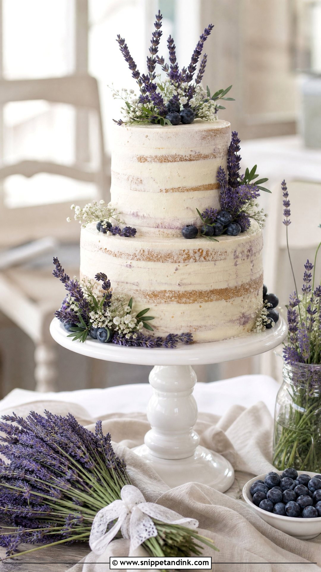 Rustic Wedding Cake With Lavender - Snippet and Ink - 30 Rustic Cake Ideas for Wedding