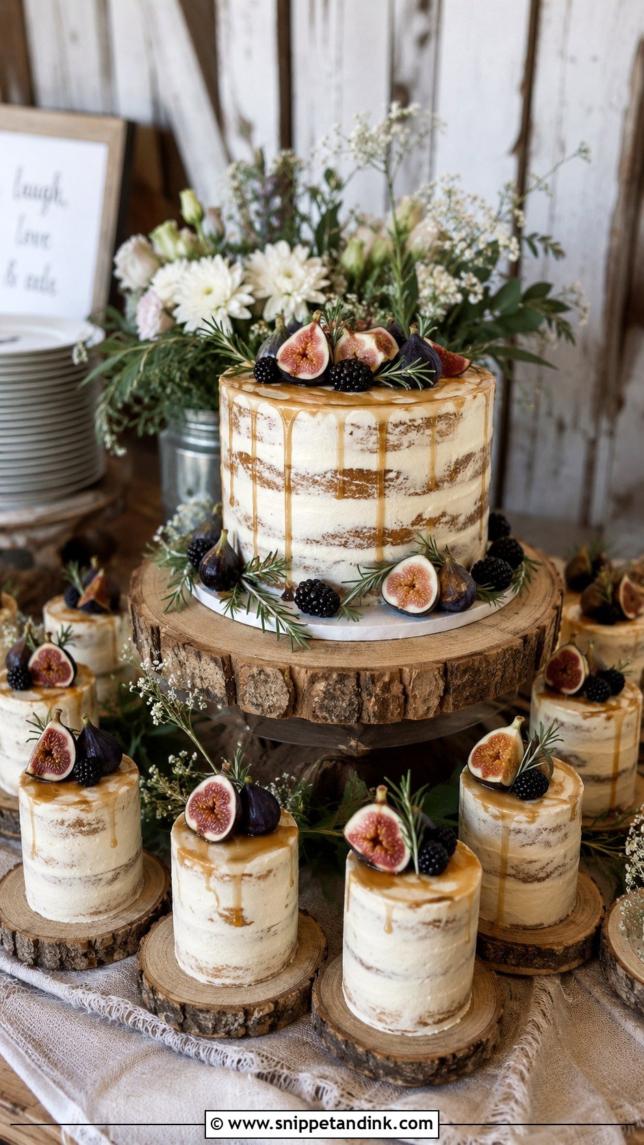 Rustic Wedding Cake With Mini Cakes - Snippet and Ink - 25 Wedding Cake with Mini Cakes