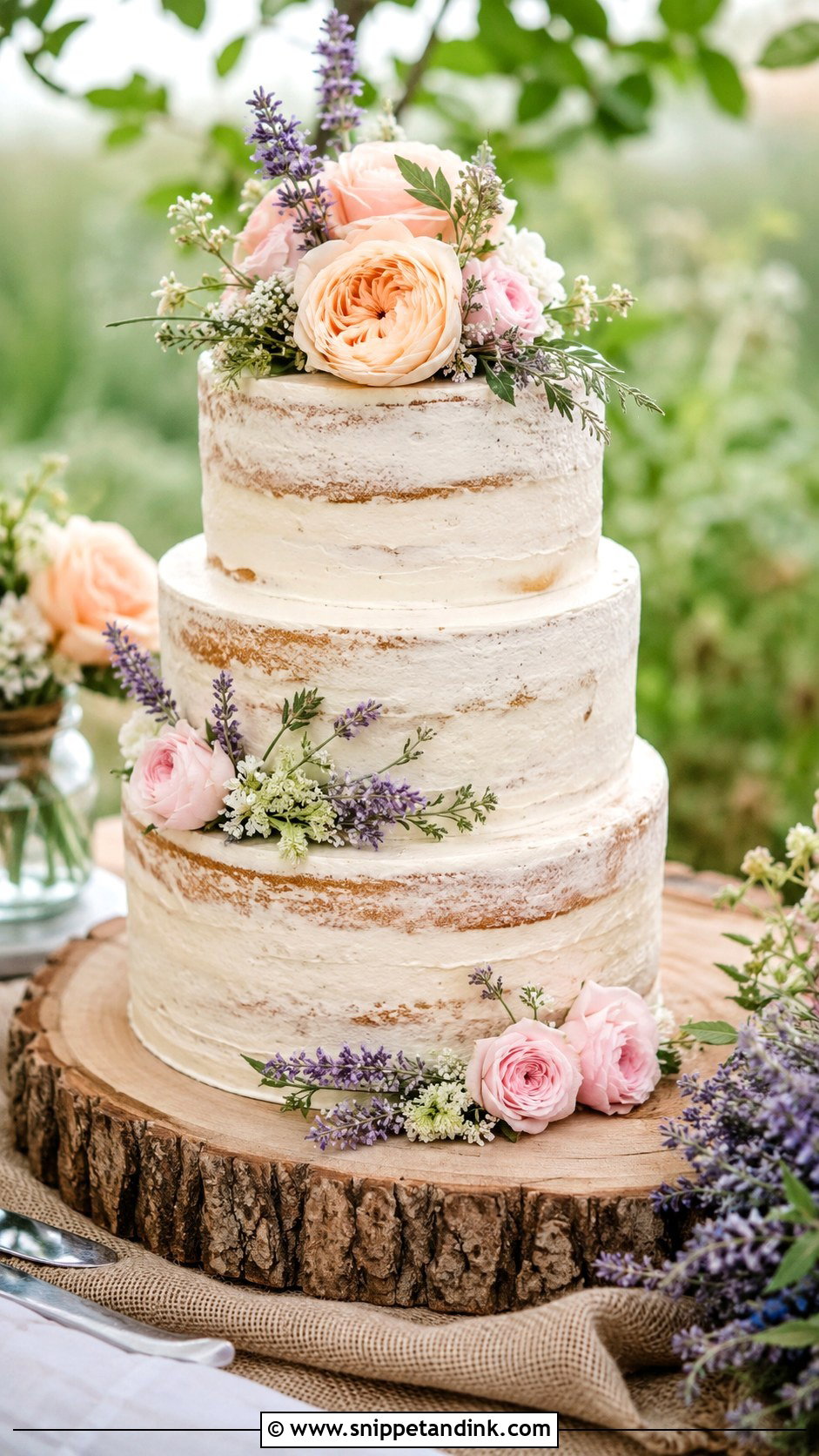 Rustic Wedding Cake With Pastel Flowers - Snippet and Ink - 20 Wedding Cake Ideas with Pastel Flowers