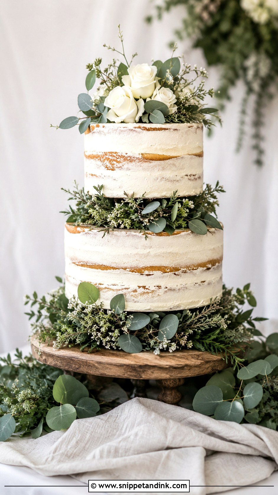 Rustic Wedding Cake With Spacers - Snippet and Ink - 20 Wedding Cake Ideas with Spacers