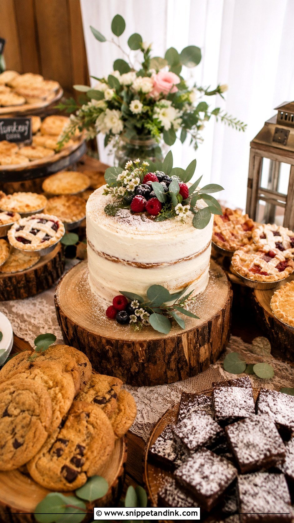 Rustic Wedding Dessert Table - Snippet and Ink - 20 Assorted Wedding Dessert Table Ideas