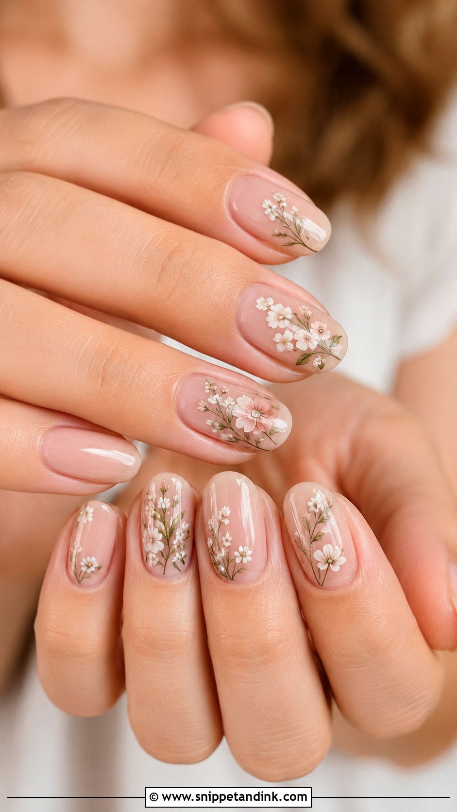 Rustic Wedding Floral Nails - Snippet and Ink - 20 Rustic Wedding Nails
