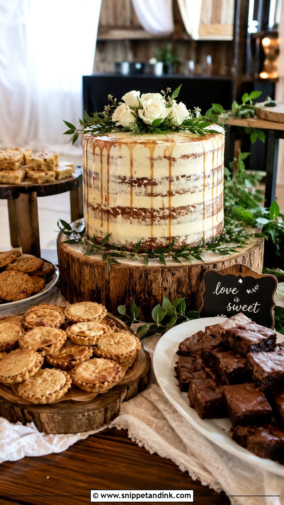 Rustic Wedding Sweet Table - Snippet and Ink - 30 Wedding Sweet Table Ideas