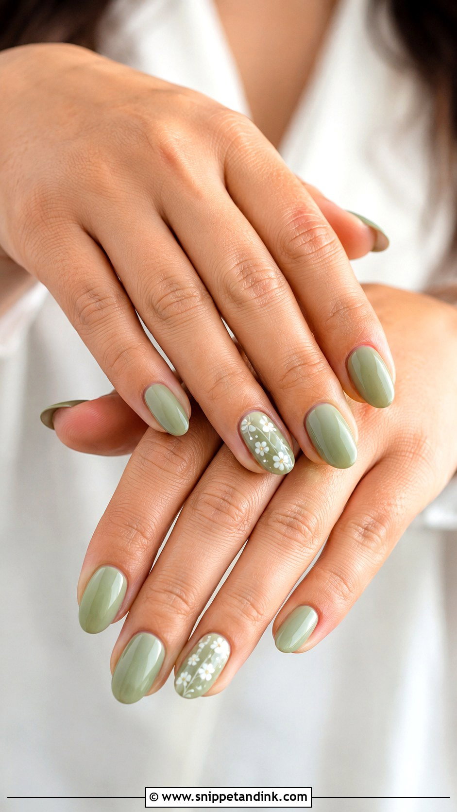 Sage Green Acrylic Wedding Guest Nails - Snippet and Ink - 20 Acrylic Wedding Guest Nails