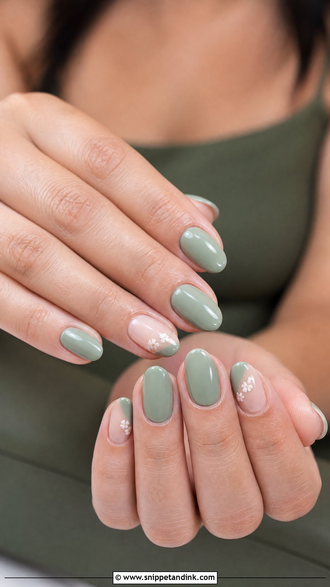 Sage Green Bridesmaid Nails - Snippet and Ink - 25 Bridesmaids Nail Ideas