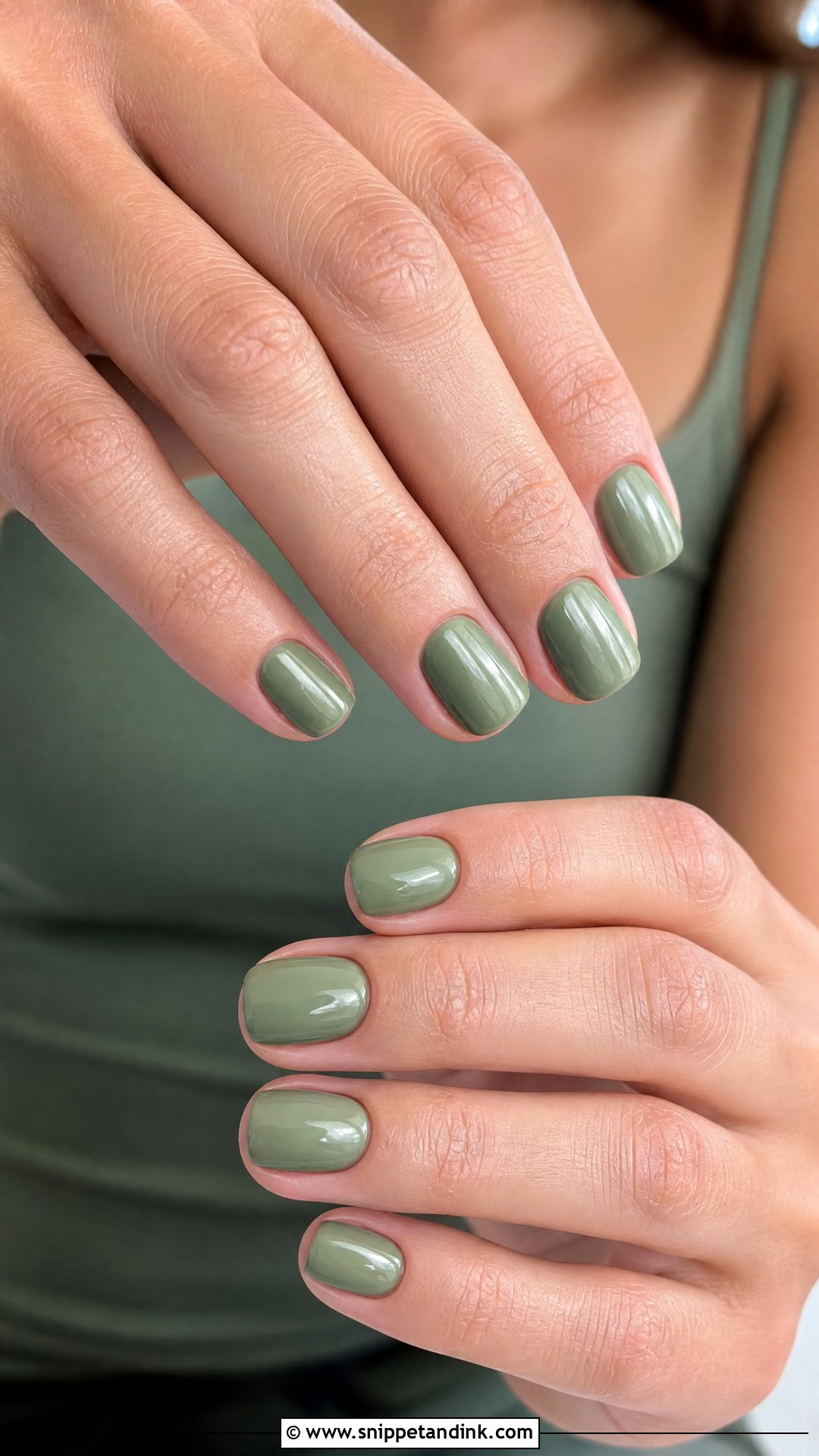 Sage Green Bridesmaid Nails - Snippet and Ink - 25 Fall Bridesmaid Wedding Nails