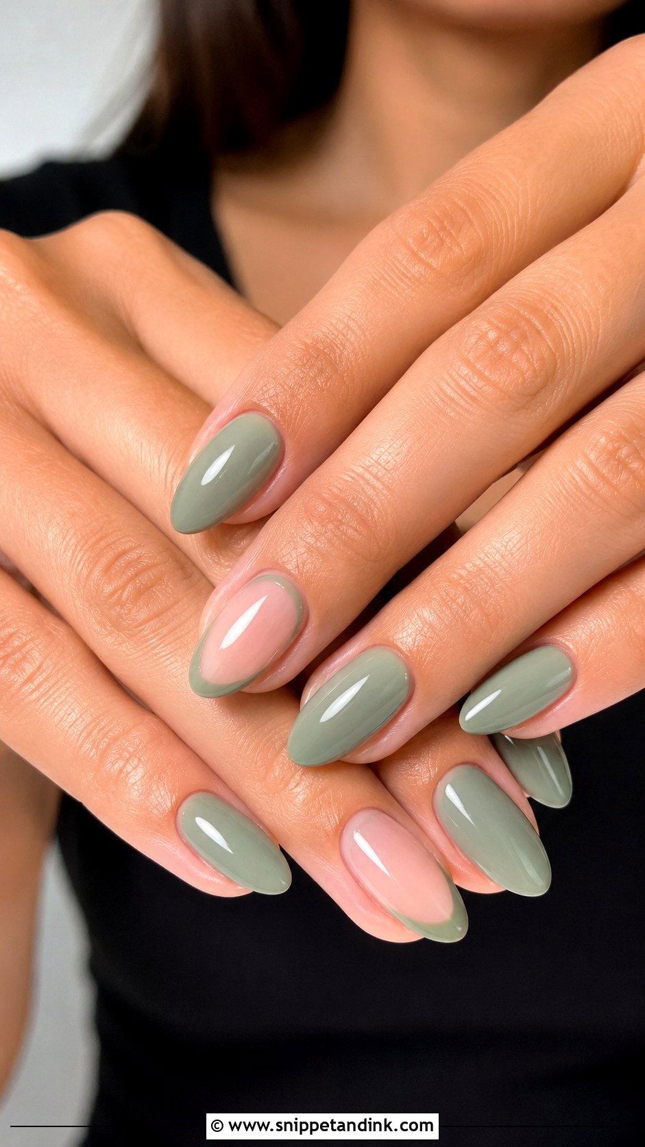 Sage Green Bridesmaid Nails - Snippet and Ink - 30 Bridesmaid Nail Ideas