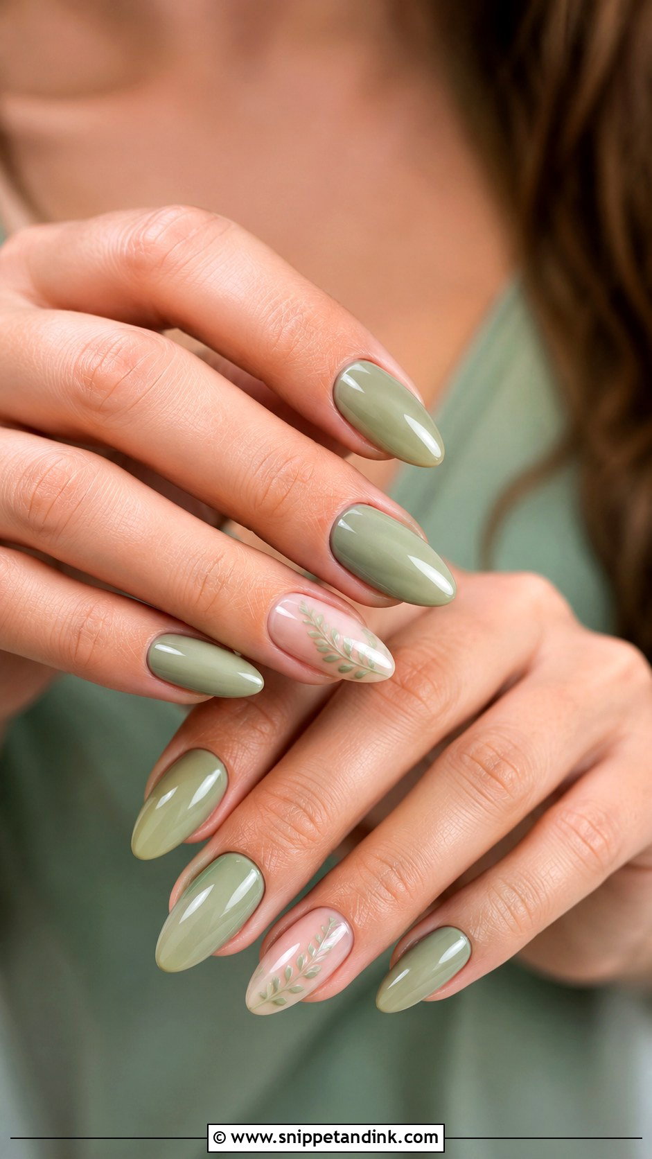 Sage Green Bridesmaid Nails - Snippet and Ink - 30 Classy Bridesmaid Nails