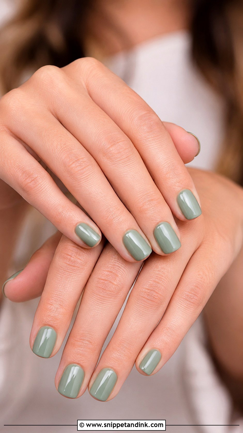 Sage Green Bridesmaid Nails - Snippet and Ink - 20 Bridesmaid Wedding Nails