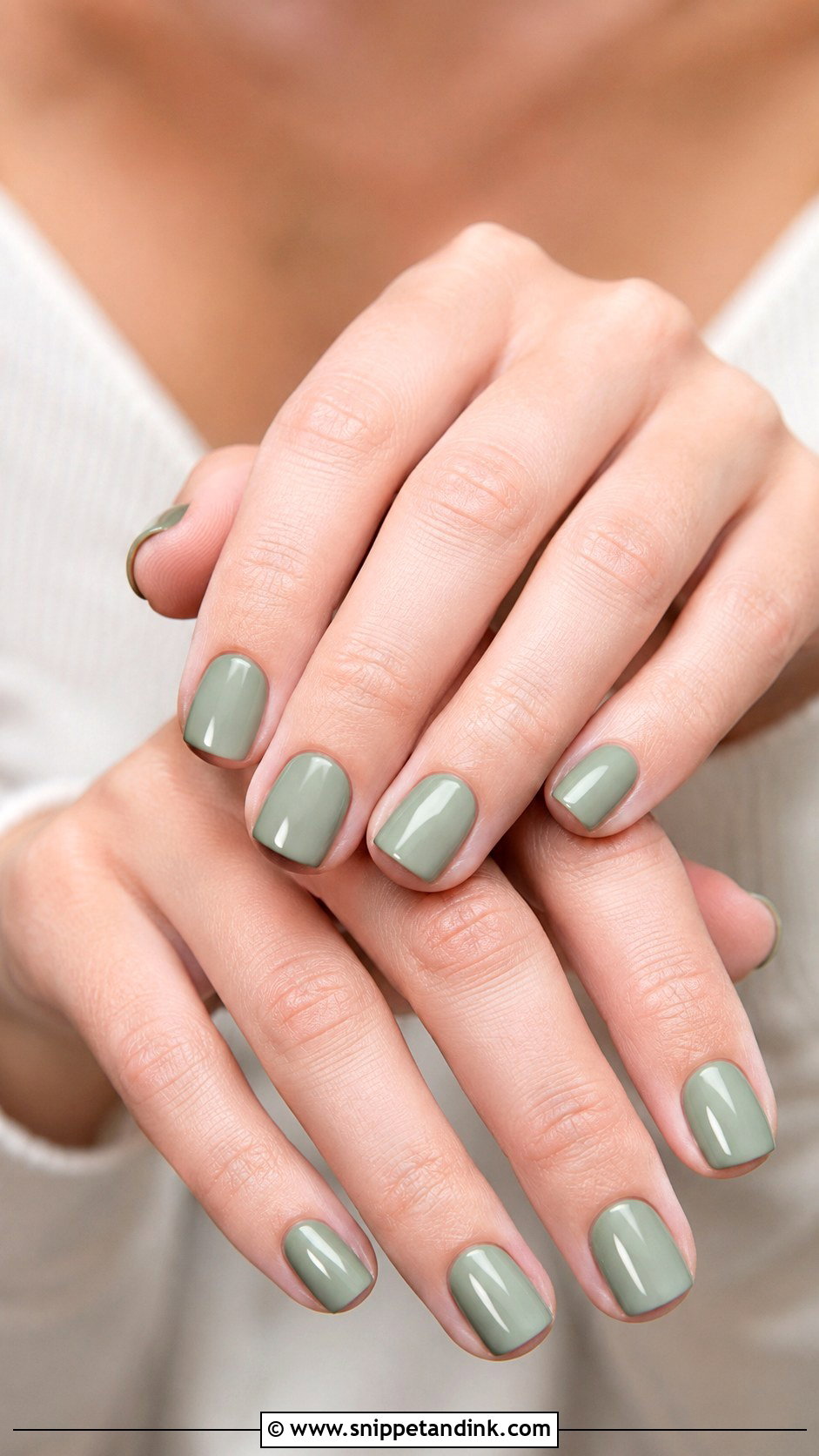 Sage Green Bridesmaid Nails - Snippet and Ink - 20 Cute Bridesmaid Wedding Nails