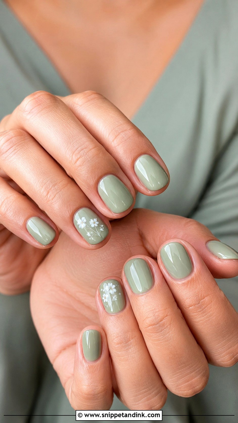 Sage Green Bridesmaid Nails - Snippet and Ink - 20 Wedding Nail Inspo for Bridesmaids Ideas