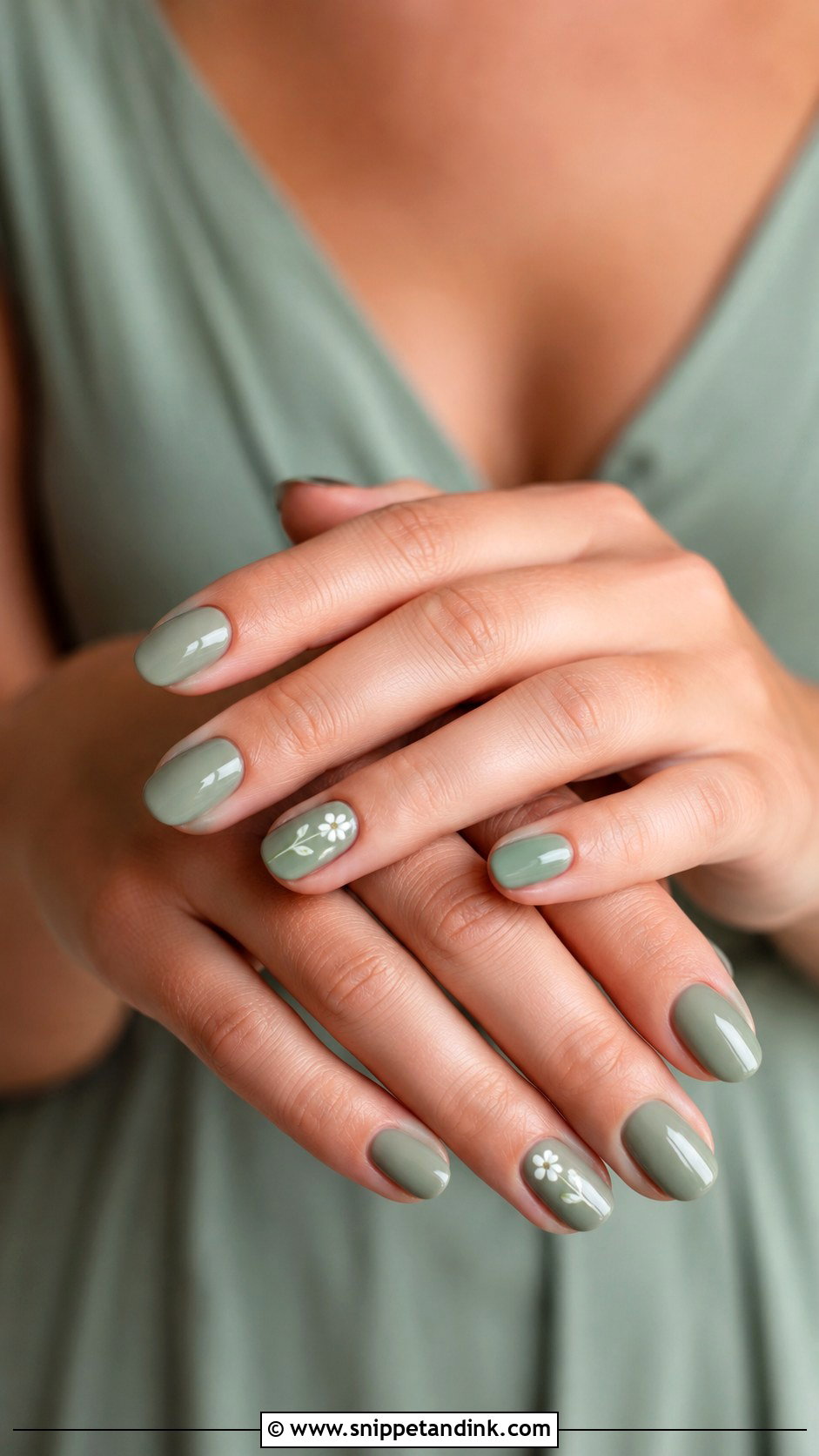 Sage Green Bridesmaid Nails - Snippet and Ink - 20 Bridal Party Nails Bridesmaid