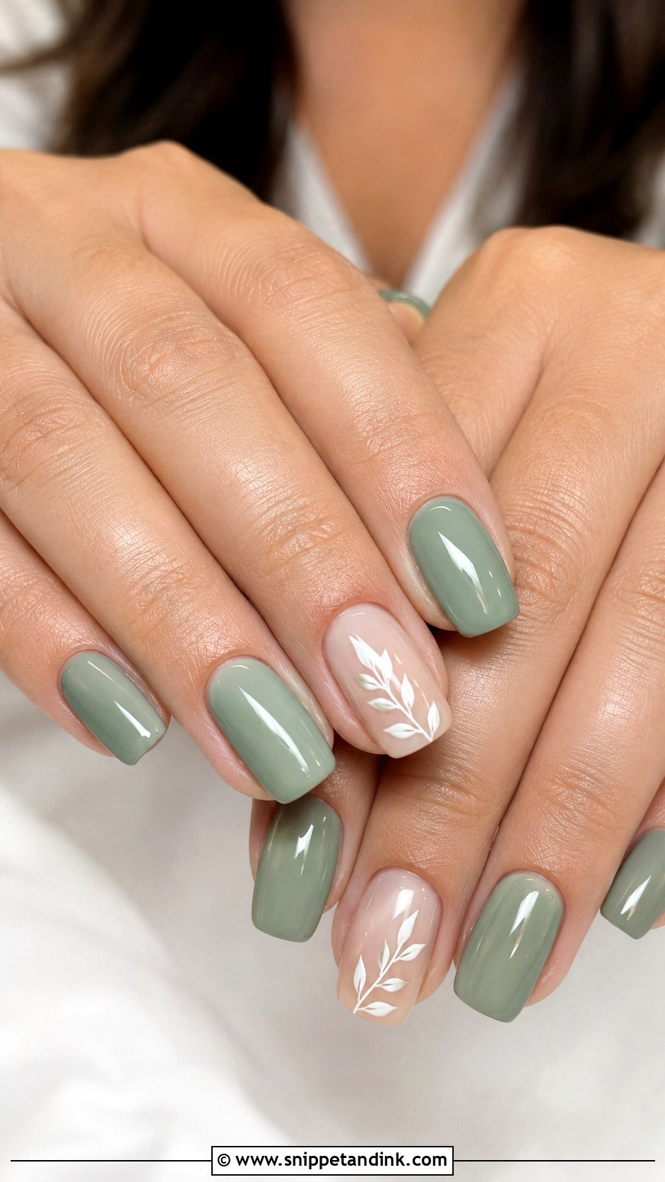 Sage Green Bridesmaid Wedding Nails - Snippet and Ink - 20 Sage Wedding Nails