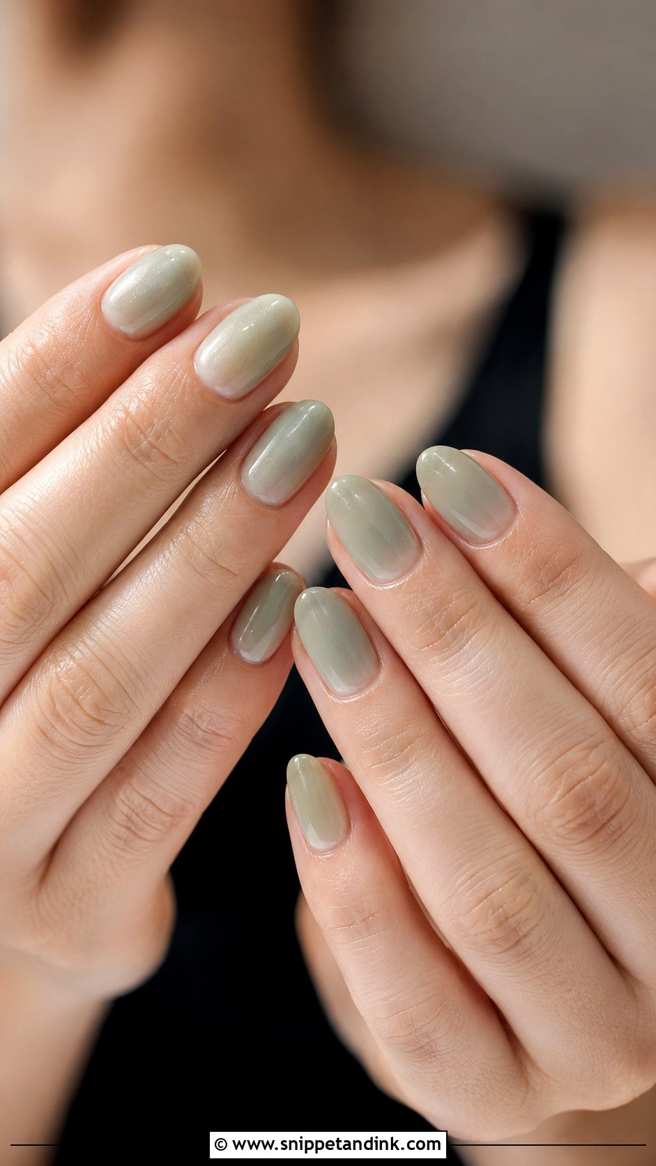Sage Green Milky Wedding Nails - Snippet and Ink - 20 Sage Wedding Nails