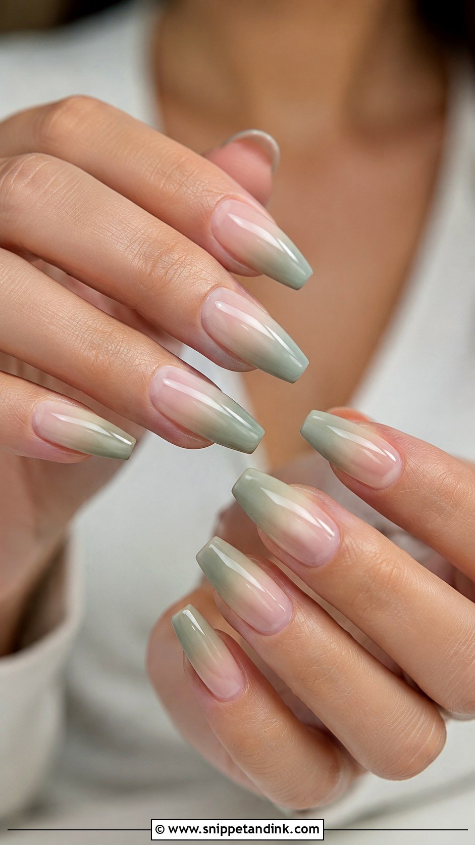 Sage Green Ombre Wedding Nails - Snippet and Ink - 20 Sage Wedding Nails