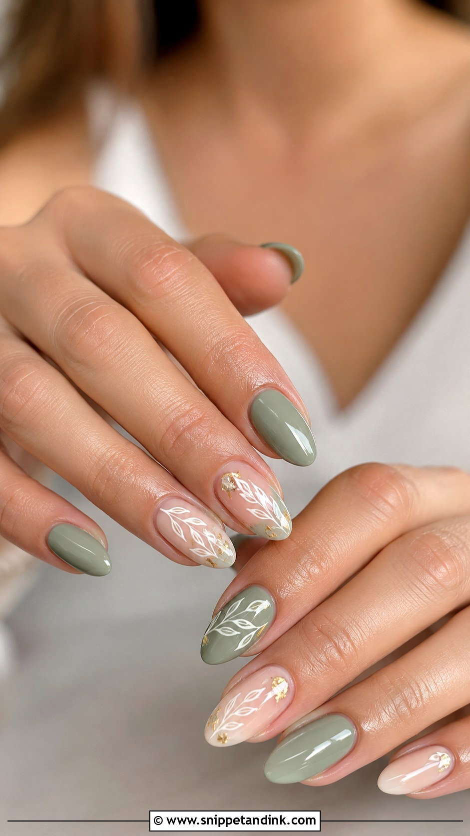 Sage Green Spring Wedding Guest Nails - Snippet and Ink - 20 Spring Wedding Guest Nails