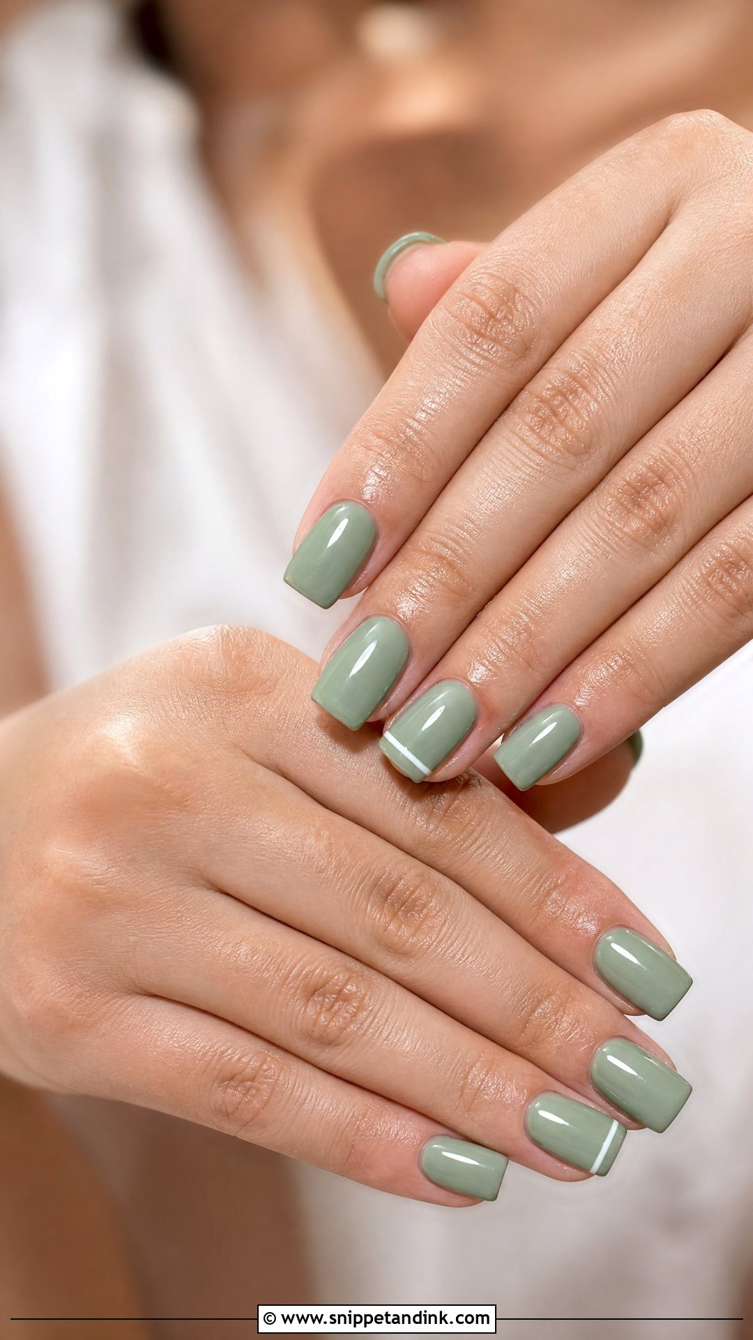 Sage Green Square Wedding Nails - Snippet and Ink - 25 Sage Green Wedding Nails