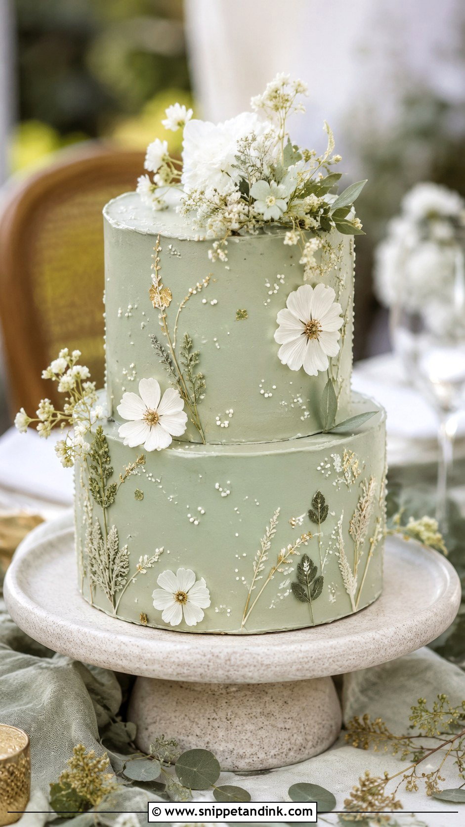 Sage Green Wedding Cake - Snippet and Ink - 20 Beautiful Wedding Cakes