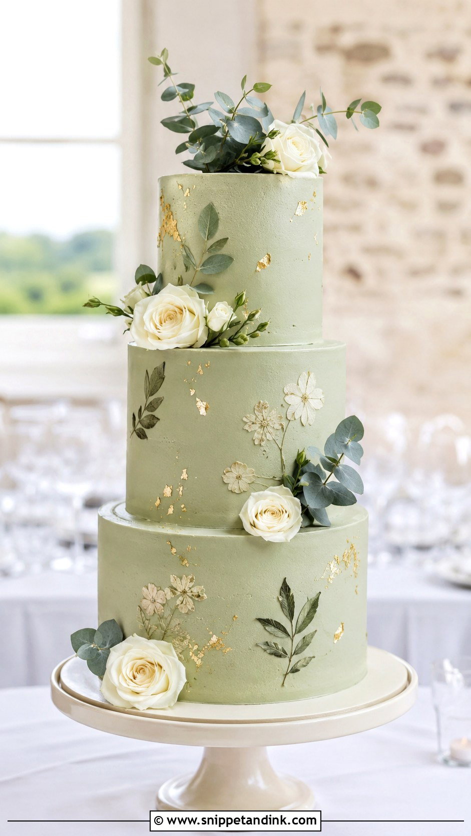 Sage Green Wedding Cake - Snippet and Ink - 20 Uk Cake Design Ideas for Wedding
