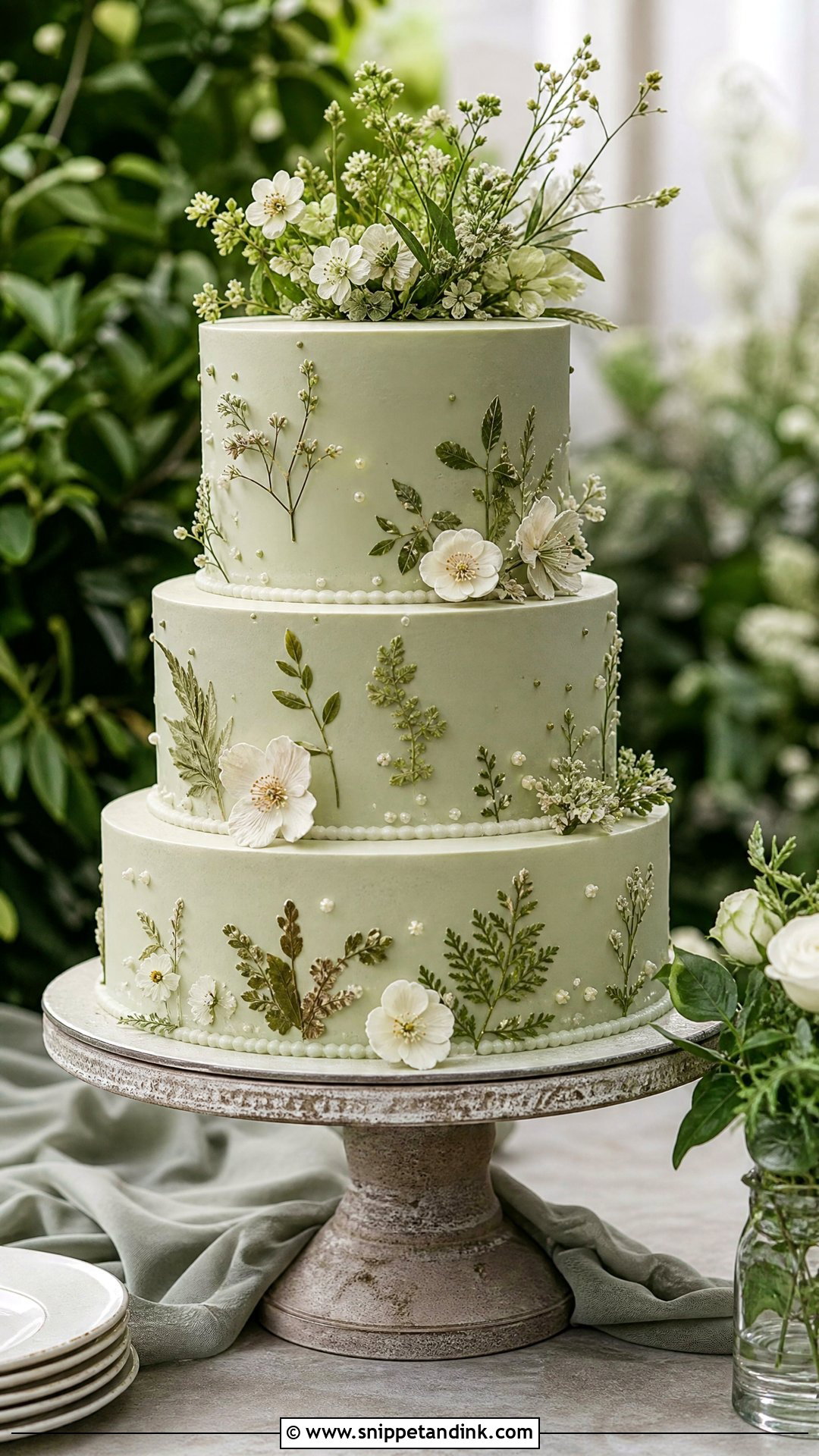Sage Green Wedding Cake - Snippet and Ink - 30 Aesthetic Cake Inspo Ideas for Wedding