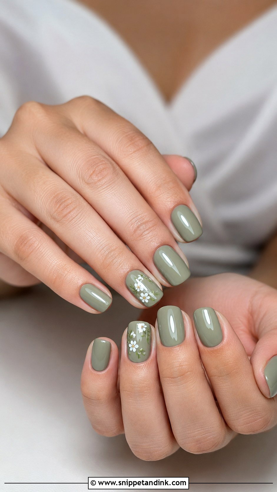 Sage Green Wedding Guest Nails - Snippet and Ink - 20 Cute Wedding Guest Nails