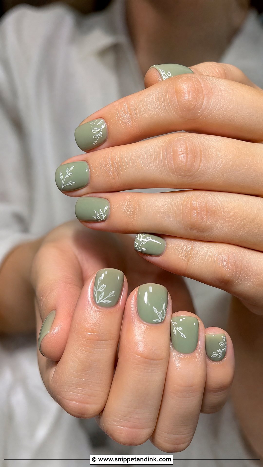Sage Green Wedding Guest Nails - Snippet and Ink - 35 Wedding Guest Nails